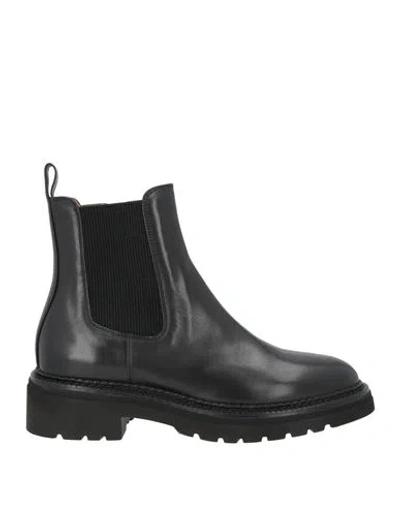 Mara Bini Woman Ankle Boots Black Size 8 Leather