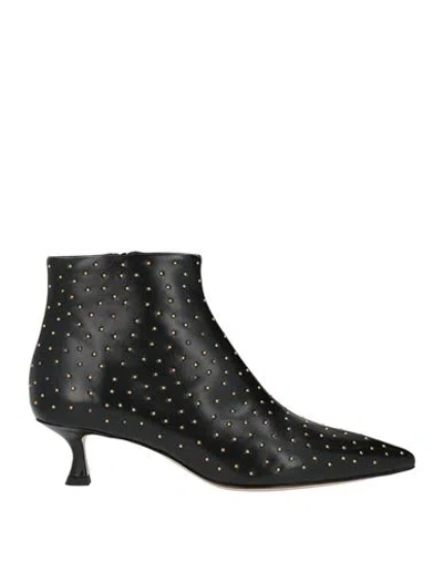 Mara Bini Woman Ankle Boots Black Size 8.5 Leather