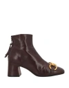 Mara Bini Woman Ankle Boots Chocolate Brown Size 6 Soft Leather