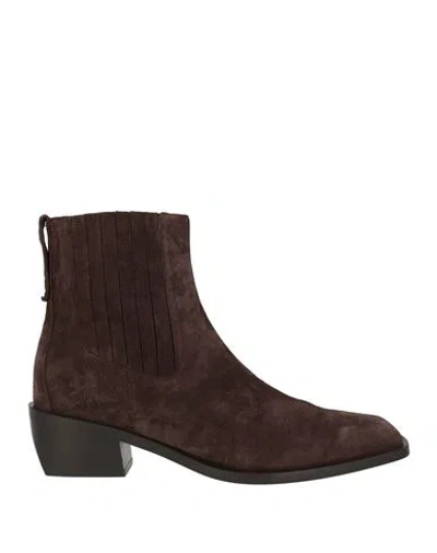 Mara Bini Woman Ankle Boots Dark Brown Size 11 Leather