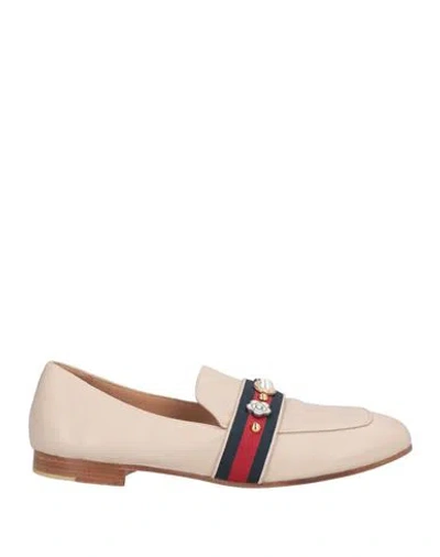 Mara Bini Woman Loafers Beige Size 7.5 Leather