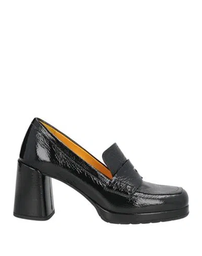 Mara Bini Woman Loafers Black Size 10 Leather