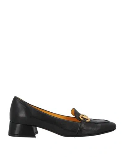 Mara Bini Woman Loafers Black Size 11 Soft Leather