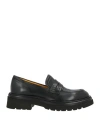 Mara Bini Woman Loafers Black Size 8 Leather In Black