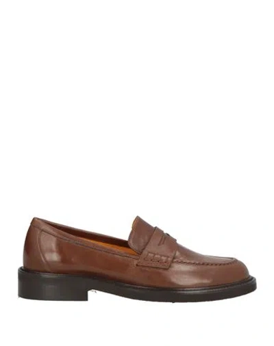 Mara Bini Woman Loafers Brown Size 7 Leather