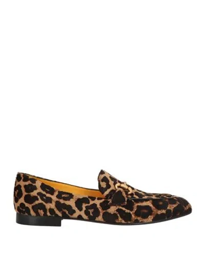 Mara Bini Woman Loafers Camel Size 11 Leather