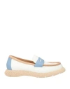 Mara Bini Woman Loafers Cream Size 8 Leather In White