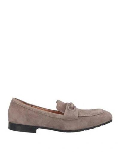 Mara Bini Woman Loafers Dove Grey Size 8 Soft Leather In Grey