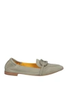 Shop Mara Bini Woman Loafers Sage Green Size 8 Leather