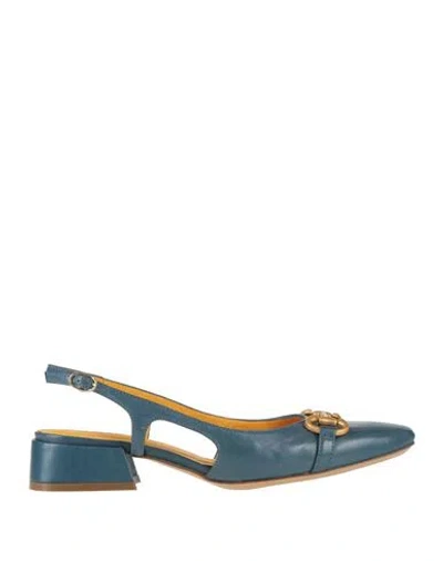 Mara Bini Woman Pumps Pastel Blue Size 8 Soft Leather