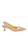 Mara Bini Woman Pumps Sand Size 6.5 Leather In Neutral