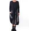 Mara Gibbucci Linen Maxi Dress In Black In Black