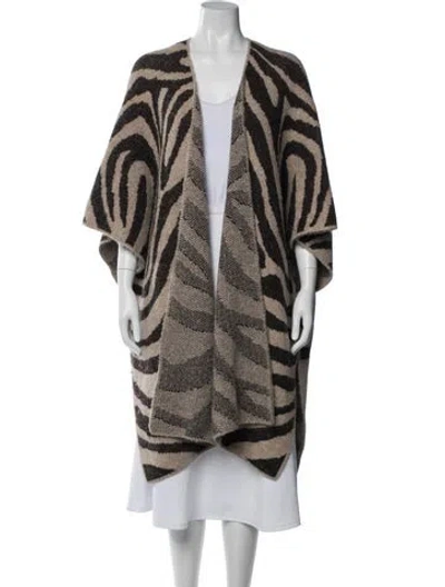 Pre-owned Mara Hoffman Alpaca Animal Print Sweater In Neutral