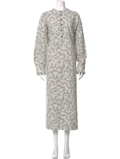 Pre-owned Mara Hoffman Animal Print Long Dress In Neutral