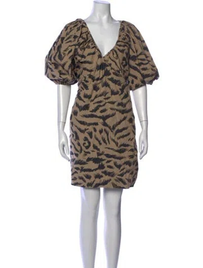 Pre-owned Mara Hoffman Animal Print Mini Dress