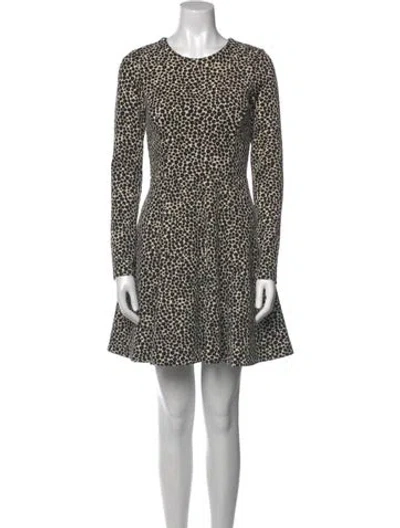 Pre-owned Mara Hoffman Animal Print Mini Dress In Black