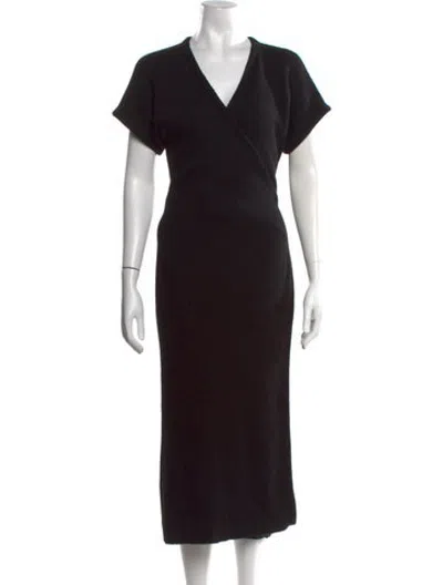 Pre-owned Mara Hoffman Baby Alpaca Mini Dress In Black