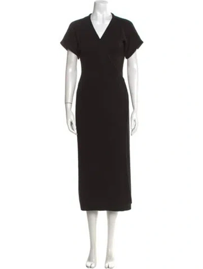 Pre-owned Mara Hoffman Baby Alpaca V-neck Sweater In Black