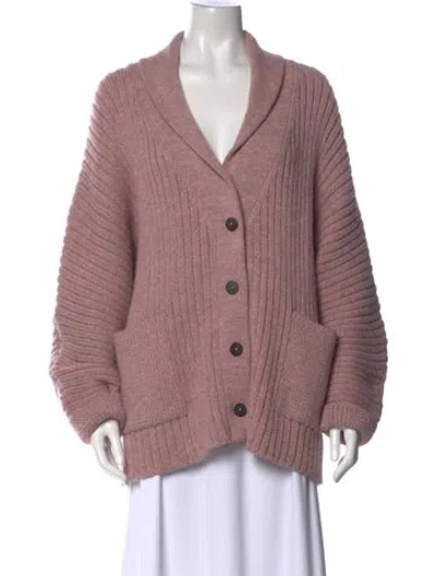 Pre-owned Mara Hoffman Baby Alpaca V-neck Sweater In Pink