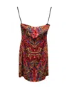 Mara Hoffman Back Cut-out Printed Mini Dress In Multicolor Rayon In Multi