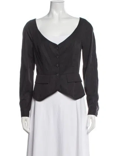 Pre-owned Mara Hoffman Blazer In Grey