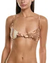 Mara Hoffman Carla Bikini Top In Animal Print