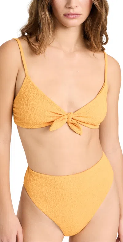 Mara Hoffman Carla Bikini Top Marigold Xs