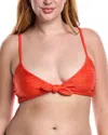 Mara Hoffman Carla Bikini Top In Red