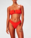 MARA HOFFMAN CECE HIGH-WAIST BIKINI BOTTOMS