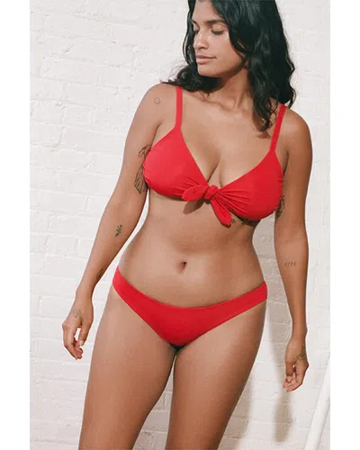 Mara Hoffman Ciara Bikini Top In Red