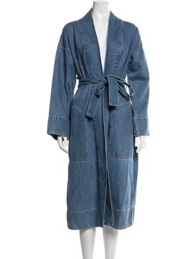Pre-owned Mara Hoffman Coat In Blue