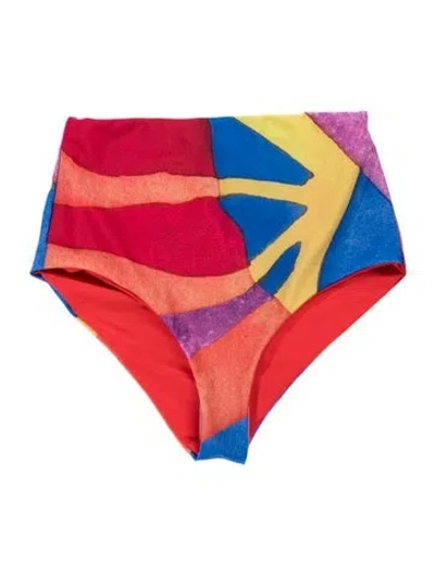 Pre-owned Mara Hoffman Colorblock Pattern Bottoms W/ Tags In Orange