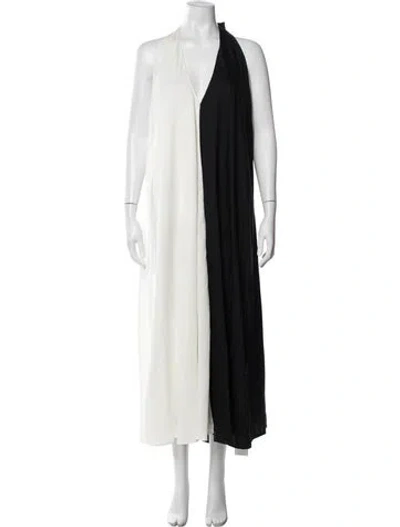 Pre-owned Mara Hoffman Colorblock Pattern Cover-up In White