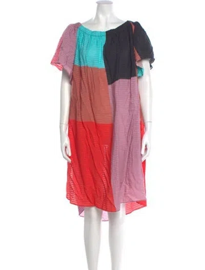 Pre-owned Mara Hoffman Colorblock Pattern Knee-length Dress