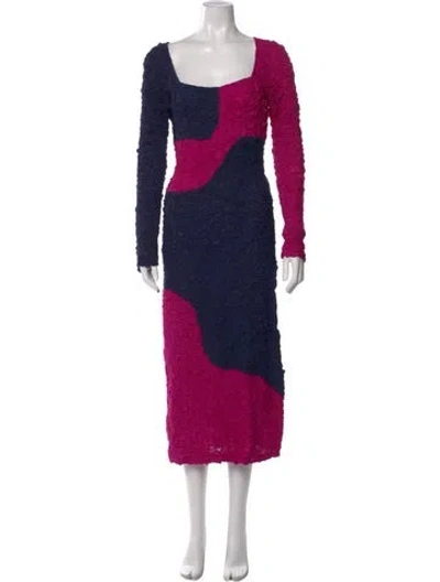 Pre-owned Mara Hoffman Colorblock Pattern Long Dress In Multi