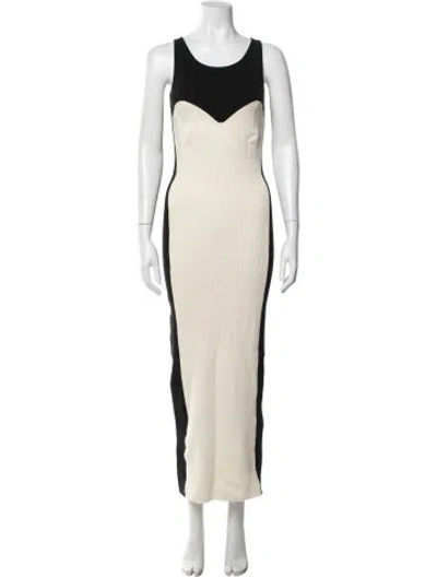 Pre-owned Mara Hoffman Colorblock Pattern Long Dress W/ Tags In Neutrals