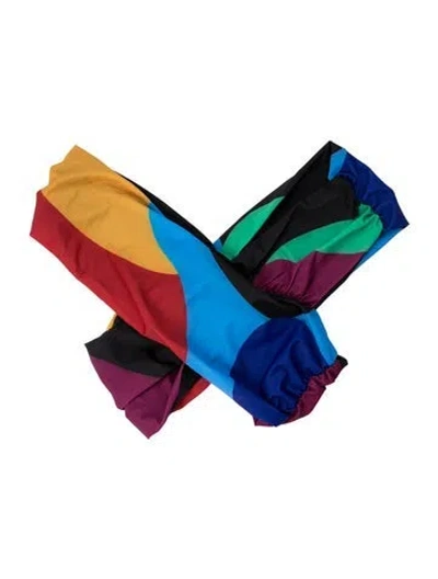 Pre-owned Mara Hoffman Colorblock Pattern Top In Blue