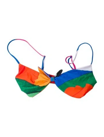 Pre-owned Mara Hoffman Colorblock Pattern Top In Orange