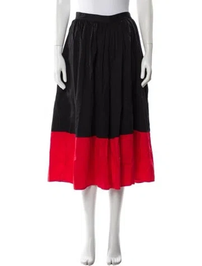 Pre-owned Mara Hoffman Colorblock Pattern Wide Leg Pants In Red