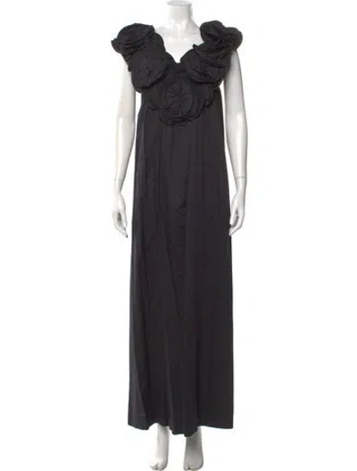 Pre-owned Mara Hoffman Cowl Neck Long Dress In Black
