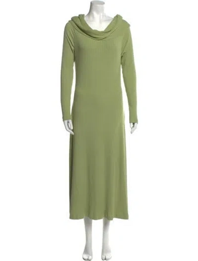 Pre-owned Mara Hoffman Cowl Neck Long Dress In Green