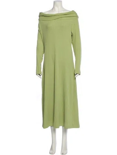 Pre-owned Mara Hoffman Cowl Neck Long Dress In Green