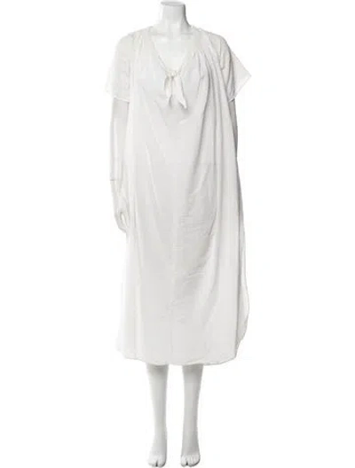 Pre-owned Mara Hoffman Cowl Neck Long Dress In Neutral
