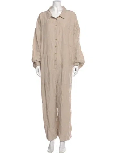 Pre-owned Mara Hoffman Crew Neck Jumpsuit In Neutral