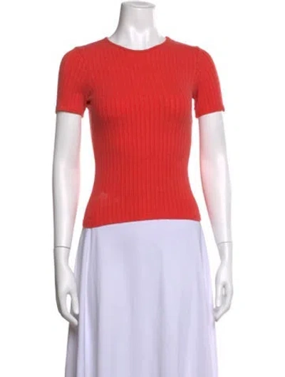 Pre-owned Mara Hoffman Crew Neck Short Sleeve Top In Orange