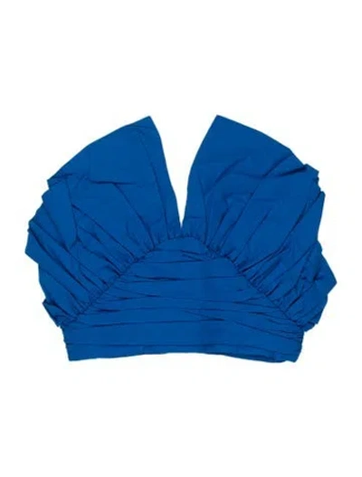 Pre-owned Mara Hoffman Crew Neck Short Sleeve Top W/ Tags In Blue