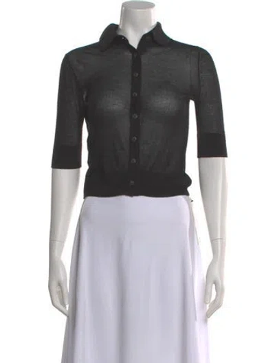 Pre-owned Mara Hoffman Crew Neck Sweater In Black