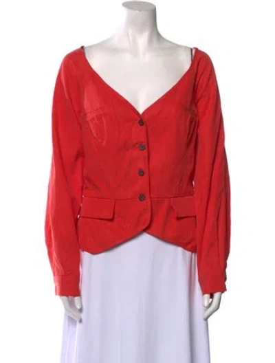 Pre-owned Mara Hoffman Evening Jacket In Red
