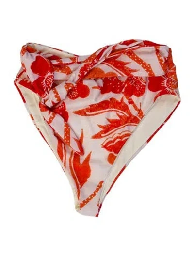 Pre-owned Mara Hoffman Floral Print Bottoms W/ Tags In Orange