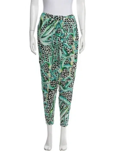 Pre-owned Mara Hoffman Floral Print Cover-up In Green